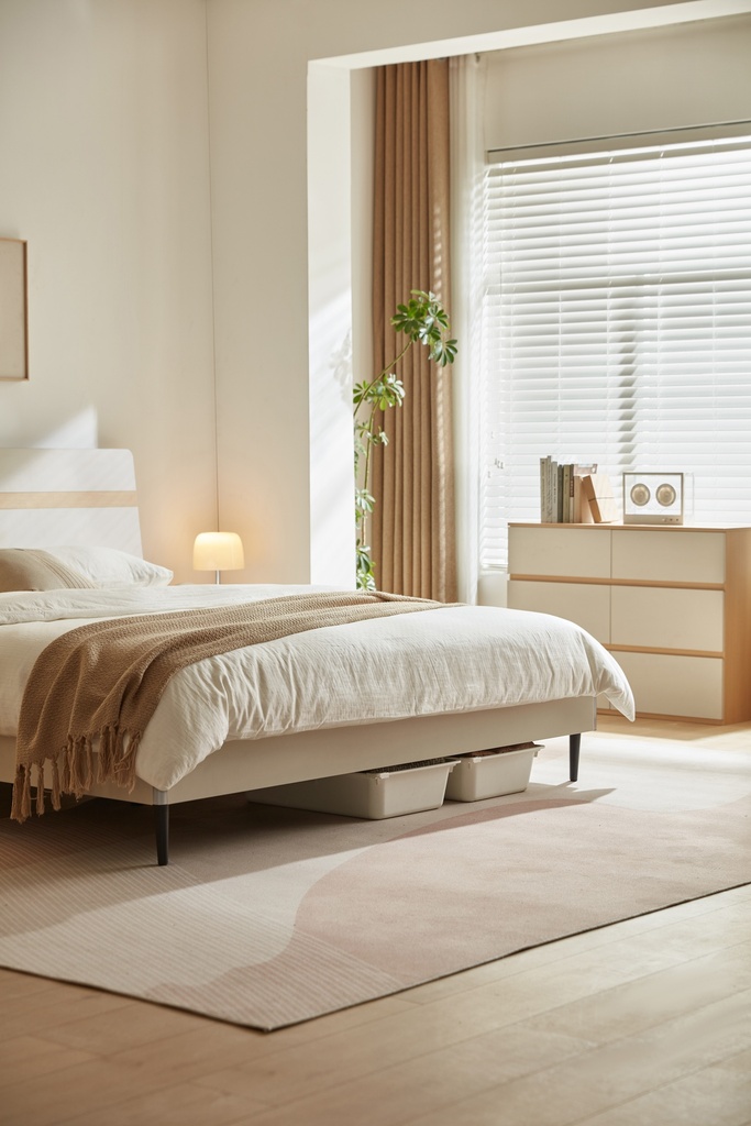 Orriana Light Gray Melamine Bed 