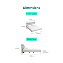 Orriana Light Gray Melamine Bed 