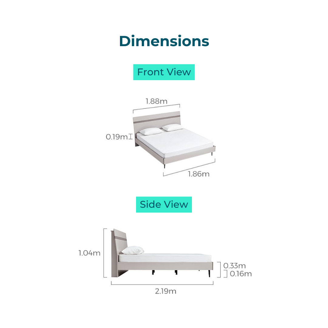 Orriana Light Gray Melamine Bed 