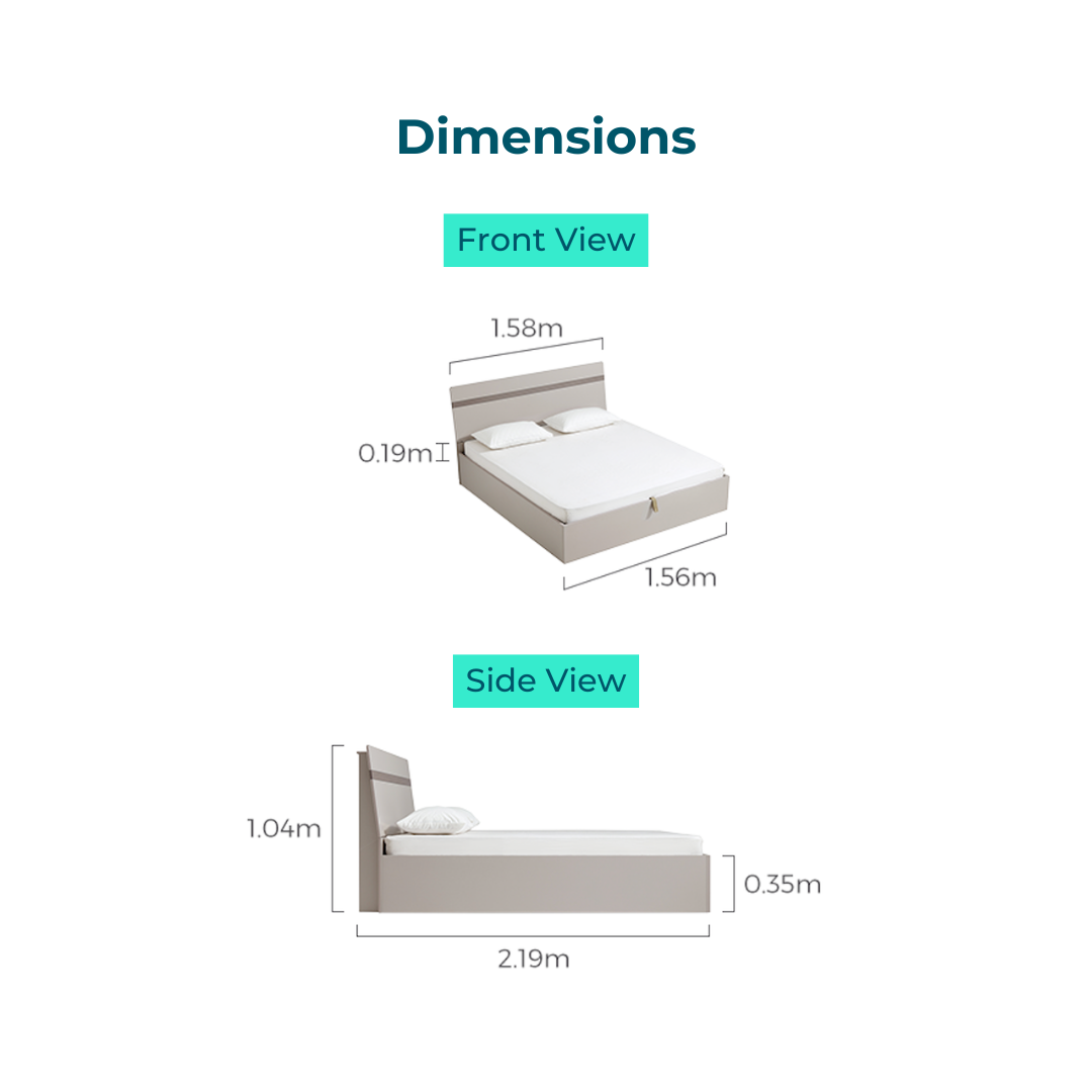 Orriana Light Gray Melamine Bed 