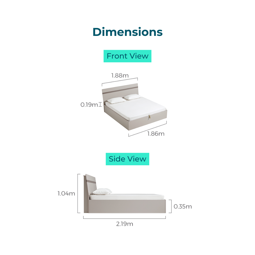 Orriana Light Gray Melamine Bed 