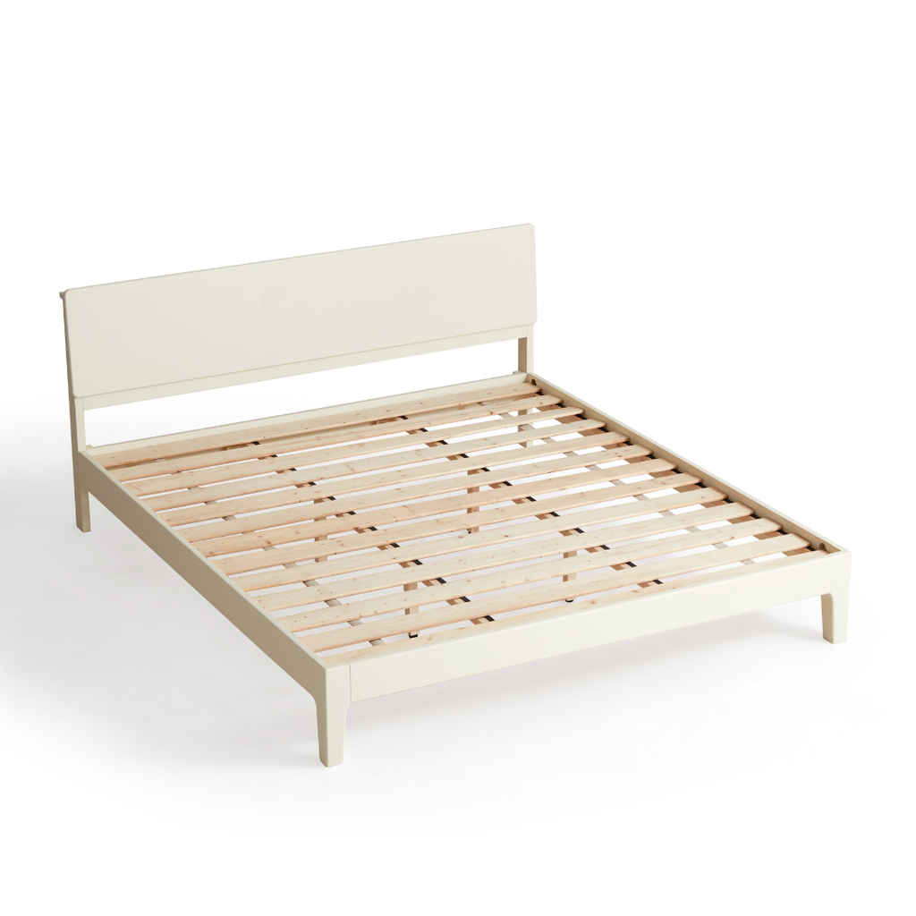 Nolaris White Solid Wood Bed 