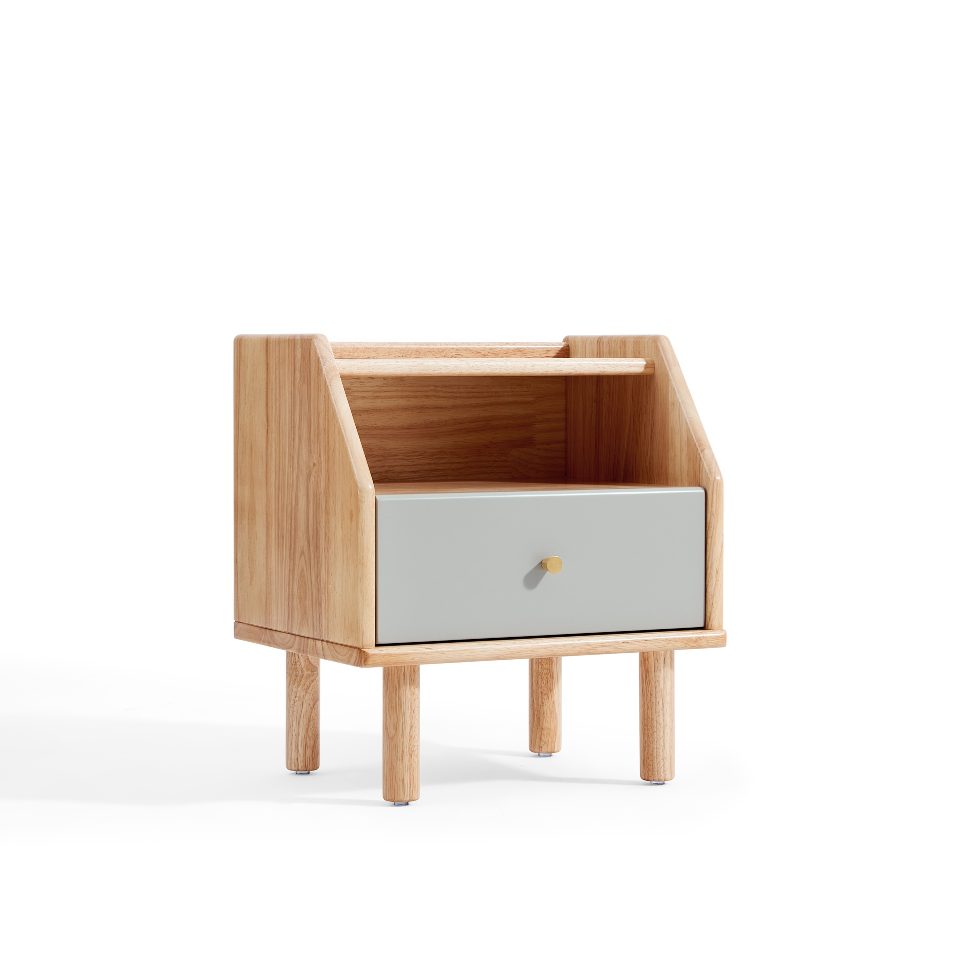 [LS02CGPK1B001] Alicent Solid Wood Bedside Table