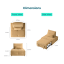 Charlotte Multi-Functional Modular Fabric Sofa Bed