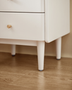 Quinn White Solid Wood Bedside Table