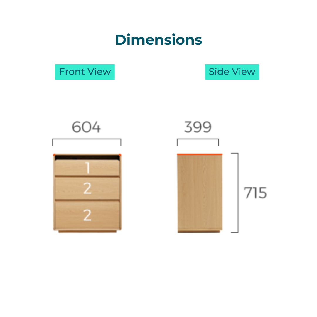 Ingrid 3-Drawer Cabinet 