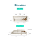 Daphne 3-Seater Fabric Sofa