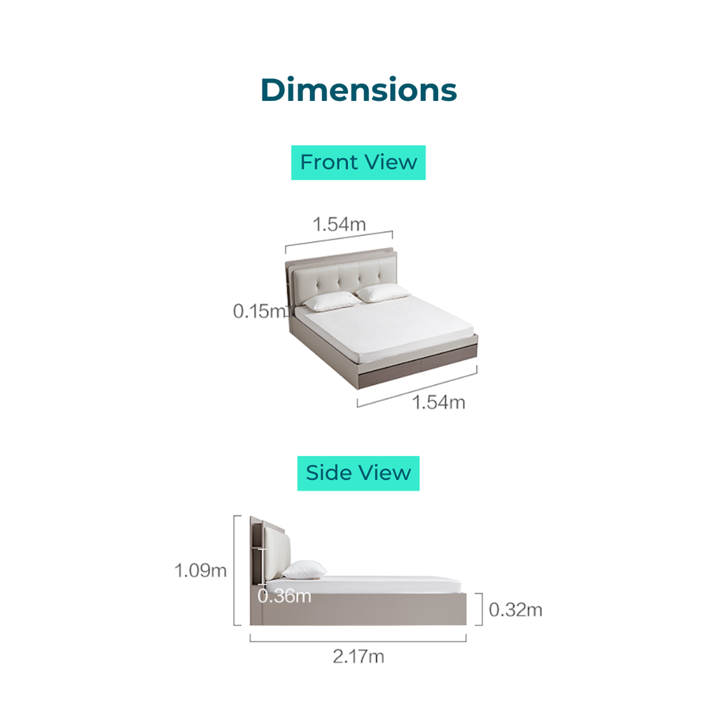 Eileen Bed with Storage Cabinet