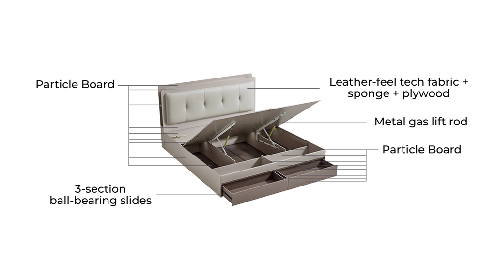 Eileen Bed with Storage Cabinet