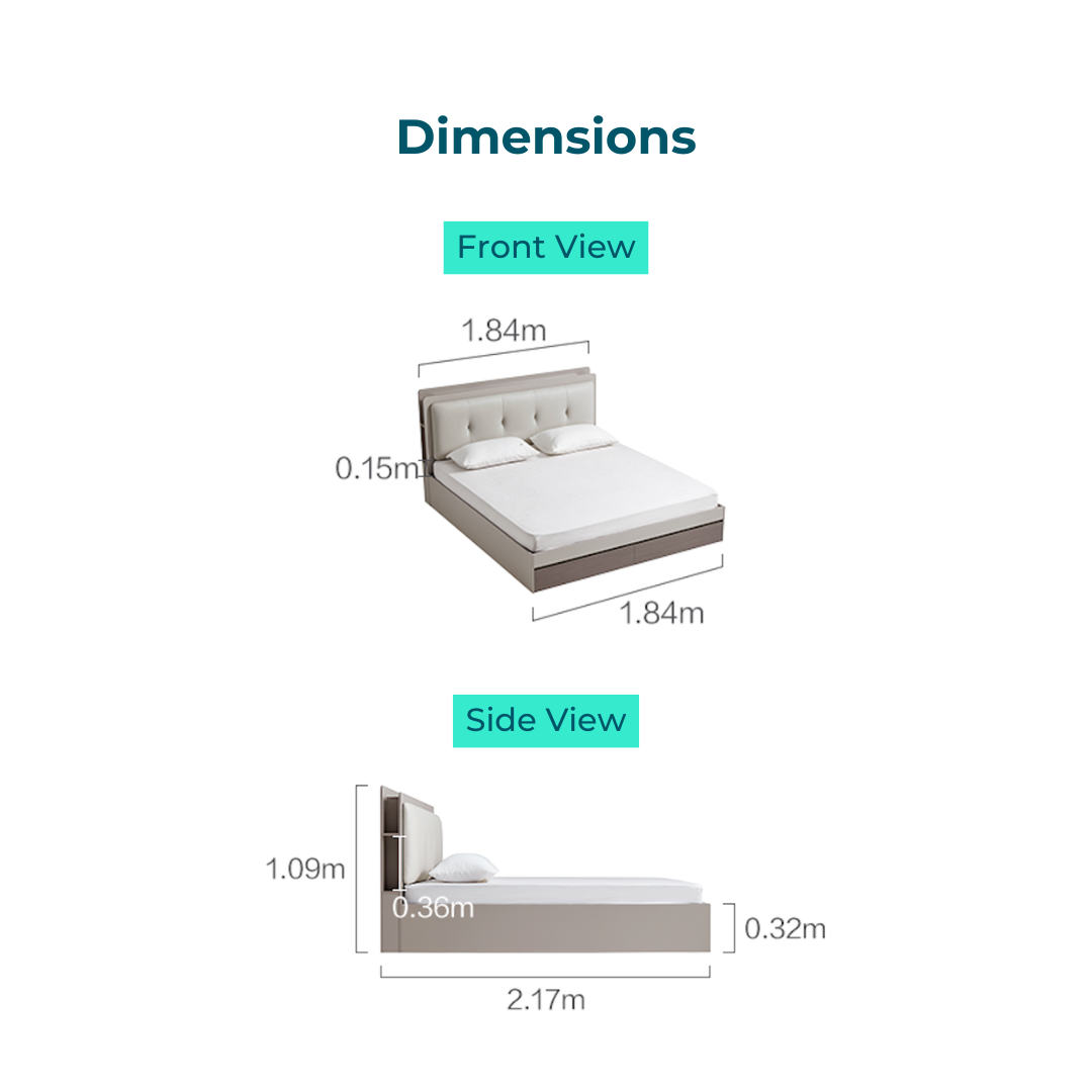 Eileen Bed with Storage Cabinet