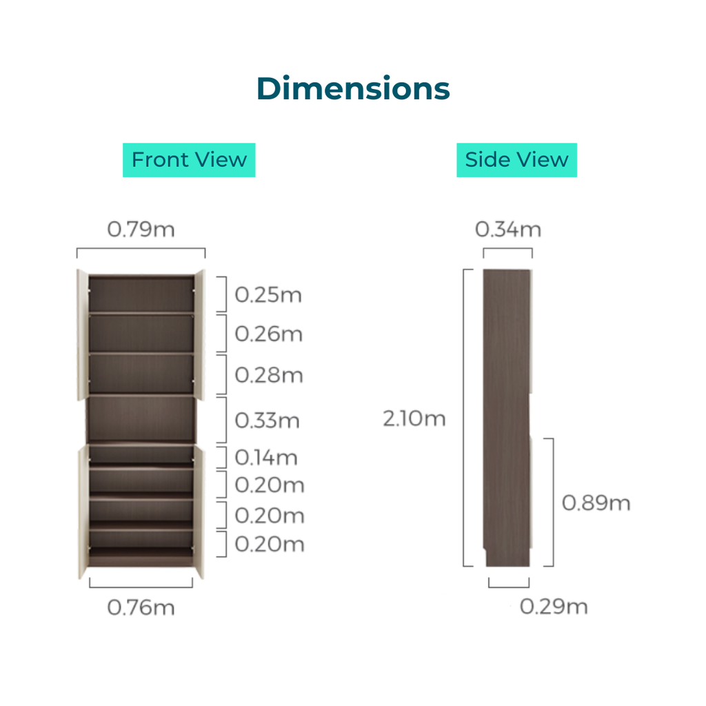 Fujie 2-Row Storage Cabinet
