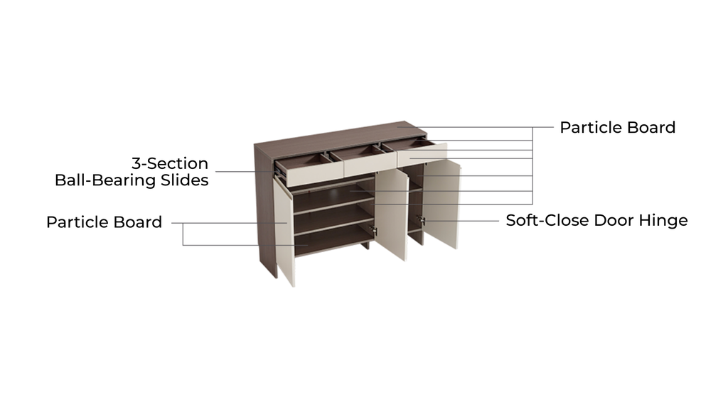 Fumiyo 3-Door Shoe Cabinet