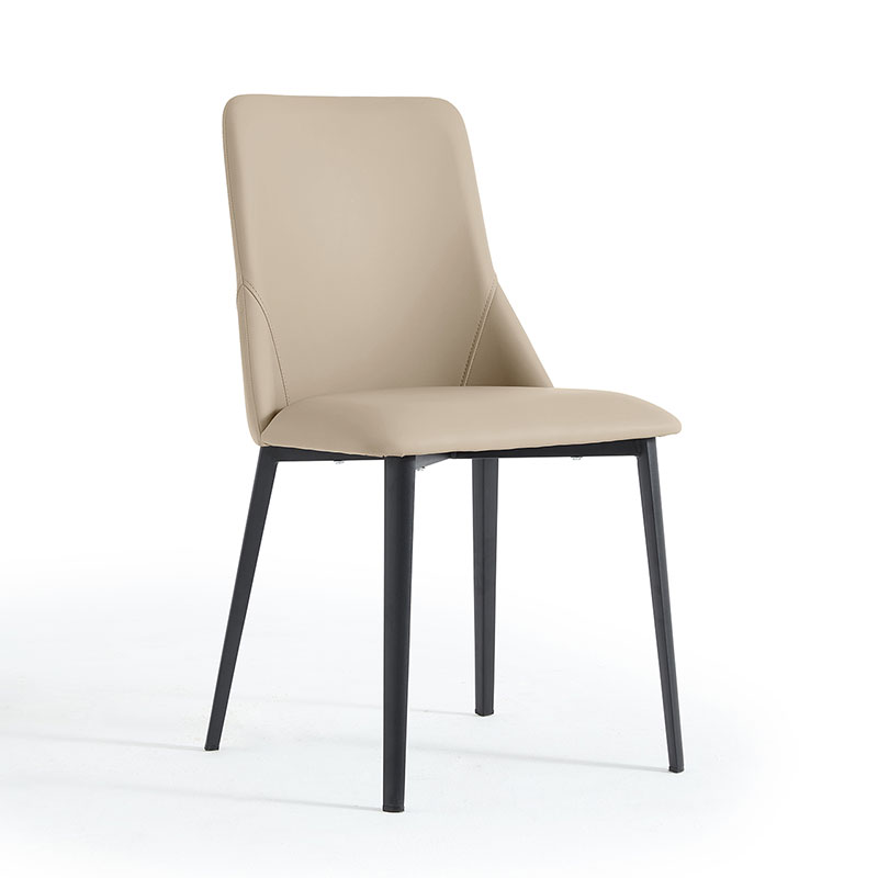 Islene Beige Faux Leather Dining Chair (2pcs)