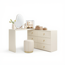 Mirena Drawer Cabinet w/ Desk, Mirror & Stool