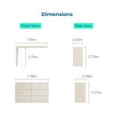 Mirena Drawer Cabinet w/ Desk, Mirror & Stool