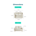 Avia 2-Seater Fabric Sofa