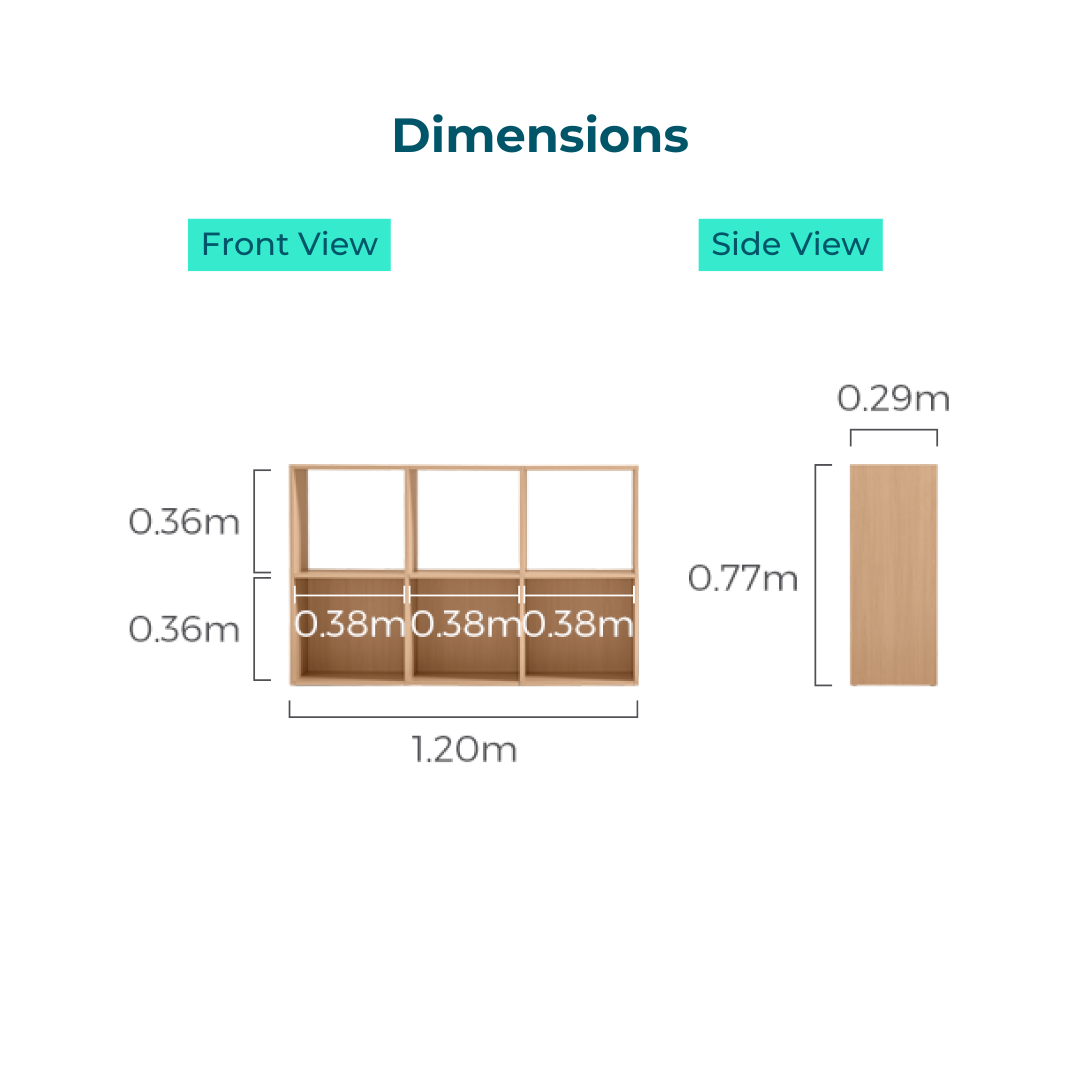 Cassie 2-Layer Bookshelf 