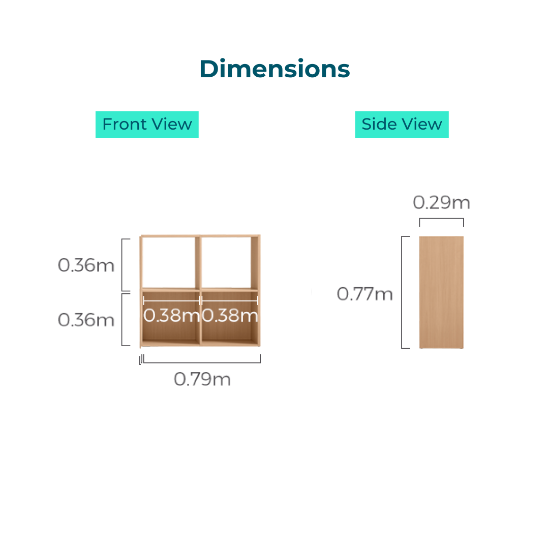 Cassie 2-Layer Bookshelf