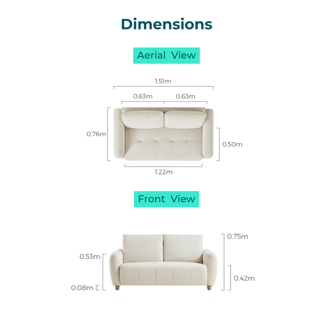 Avia 3-Seater Fabric Sofa