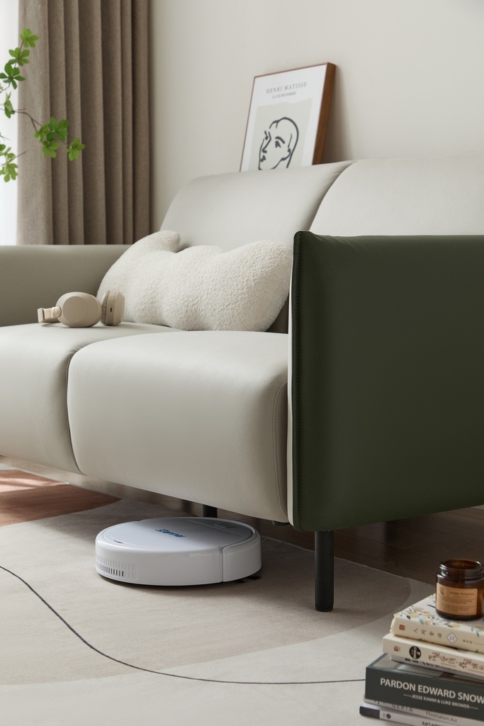 Jayra 2-Seater Leather Fabric Sofa 