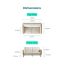 Jayra 2-Seater Leather Fabric Sofa 