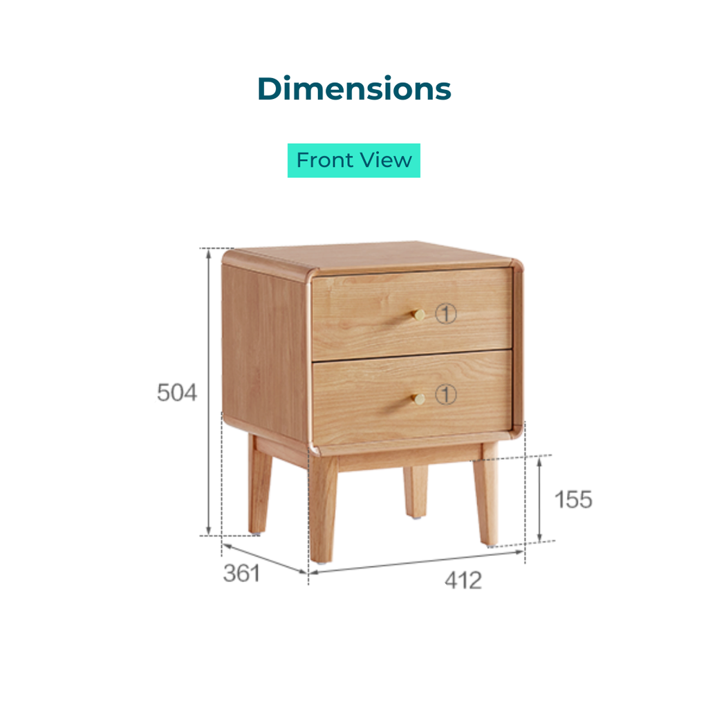 Mary Solid Wood Bedside Table