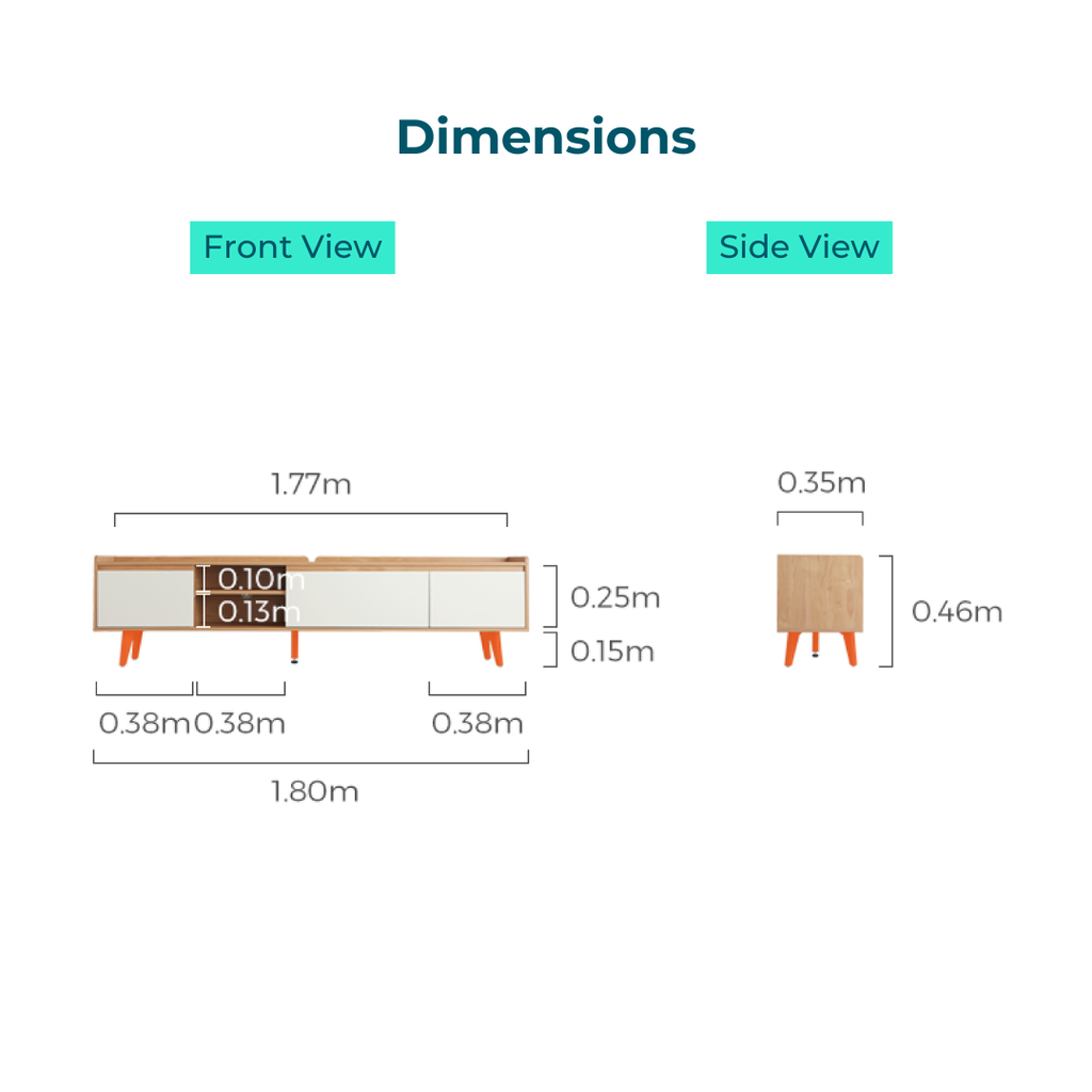 Miyako Wood Melamine TV Stand