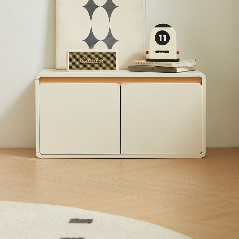 Oakley Cream Melamine Stackable Cabinet