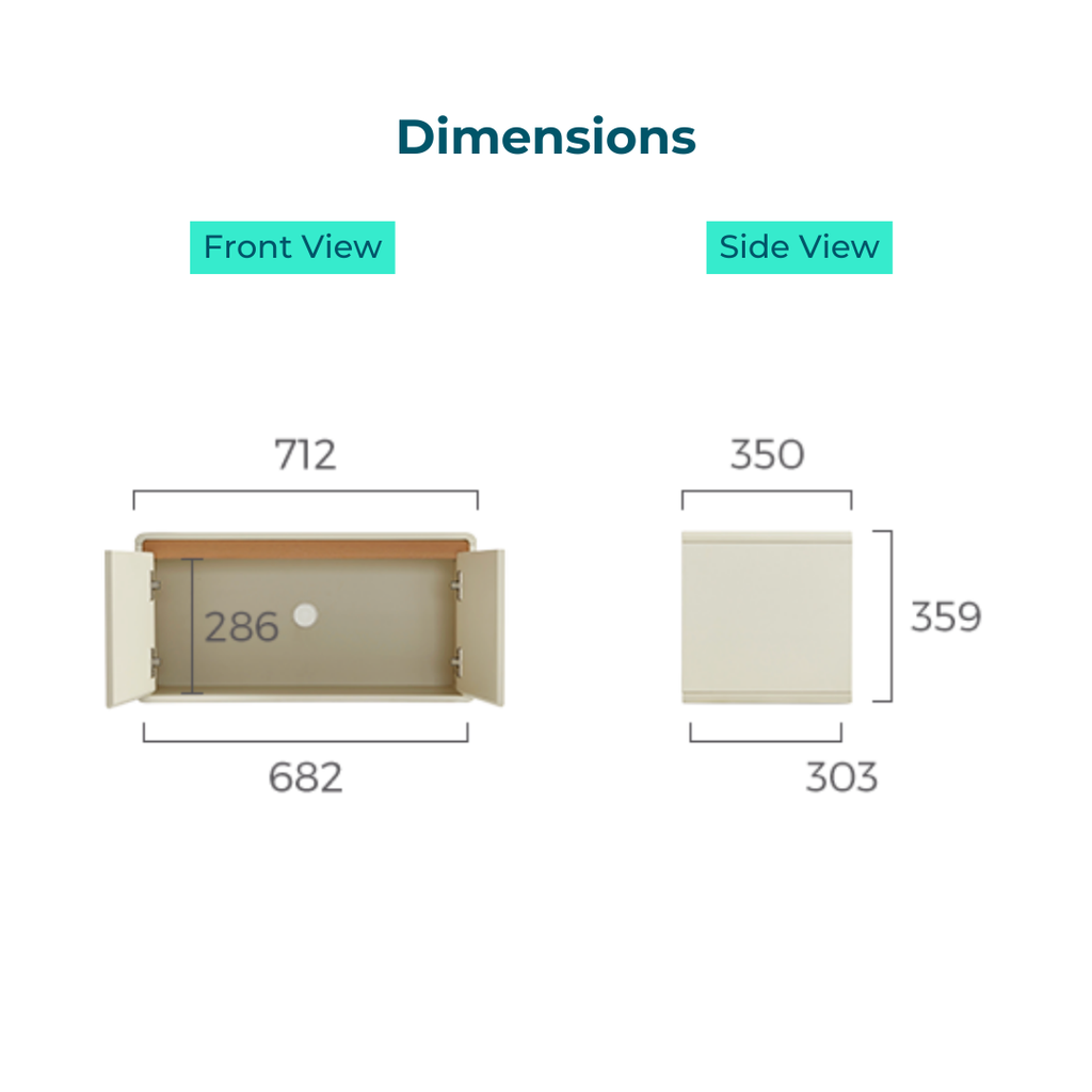 Oakley Cream Melamine Stackable Cabinet