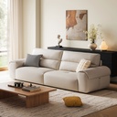 Nymra White Pet-Friendly Leather Sofa