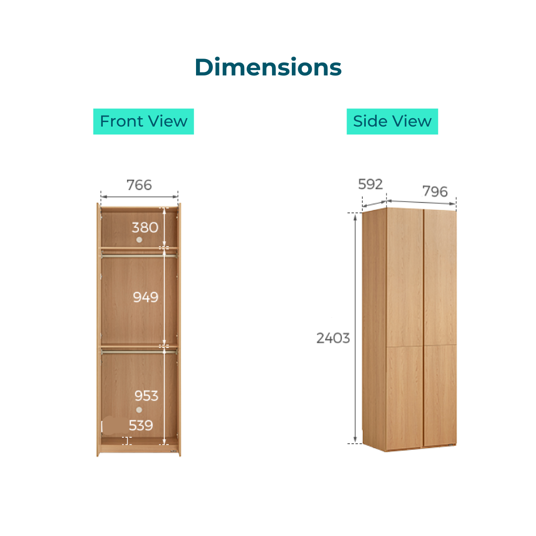 Mason Wardrobe (2.4m)