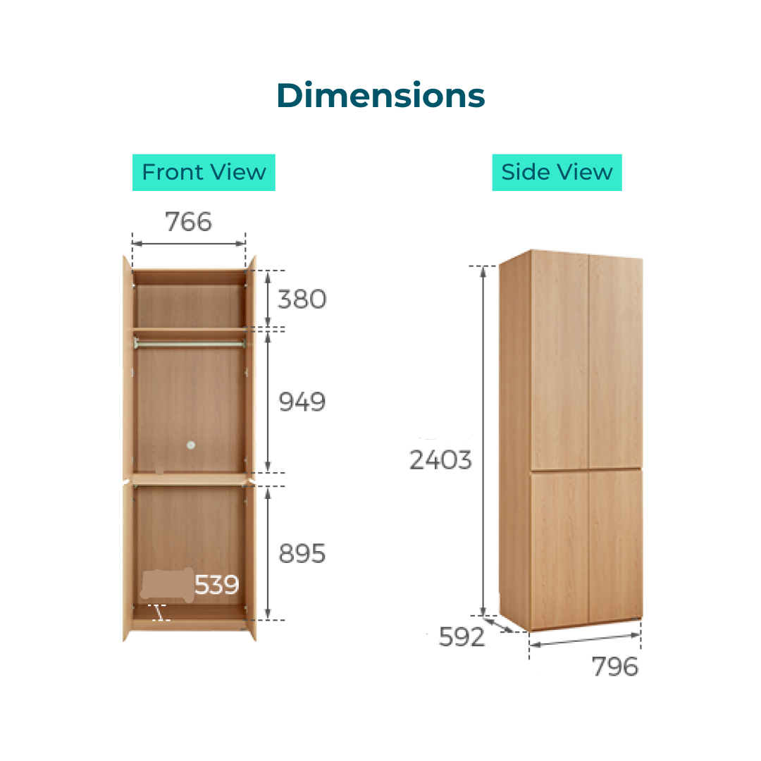 Miles 2-Door Wardrobe