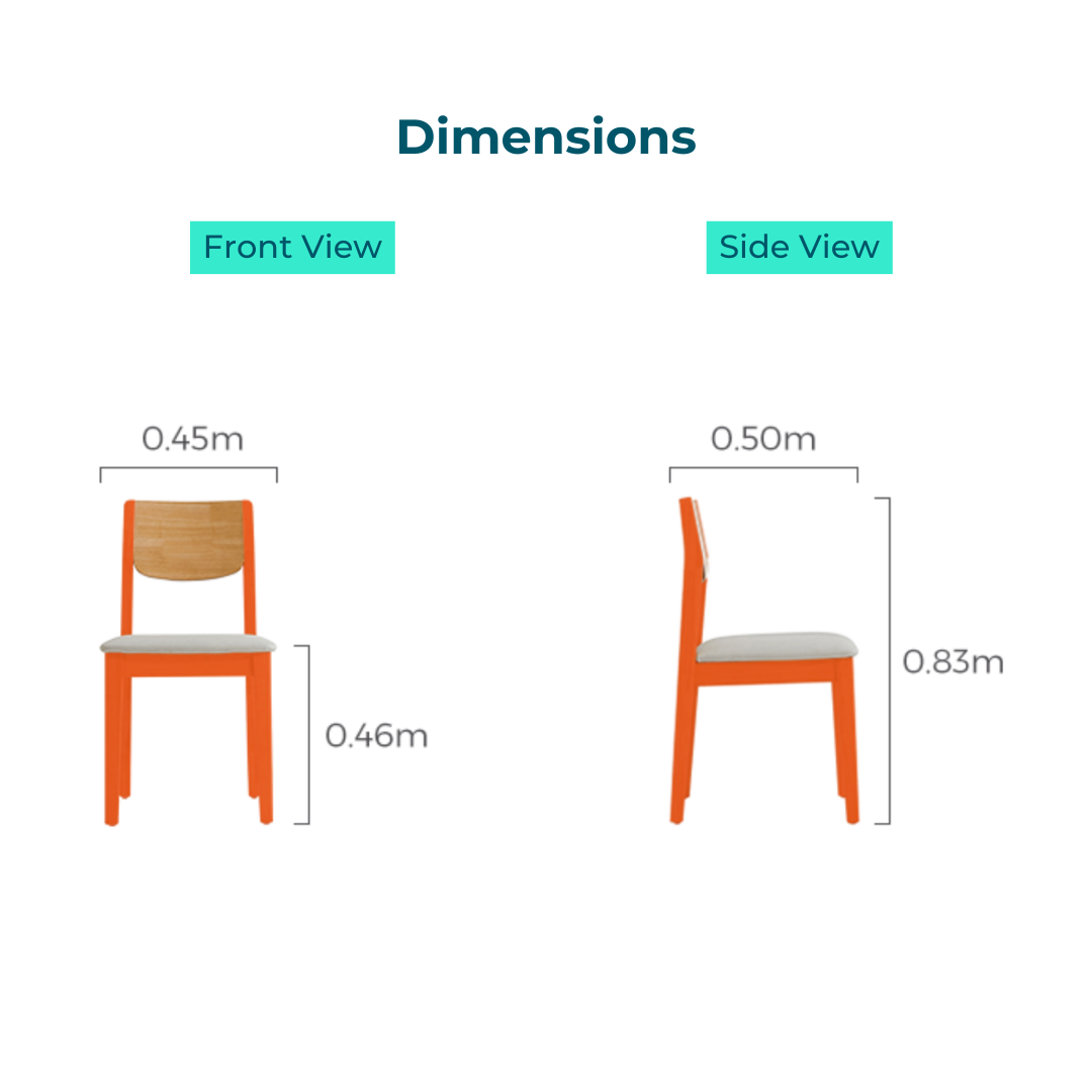 Miranda Solid Wood Dining Chair (2pcs)