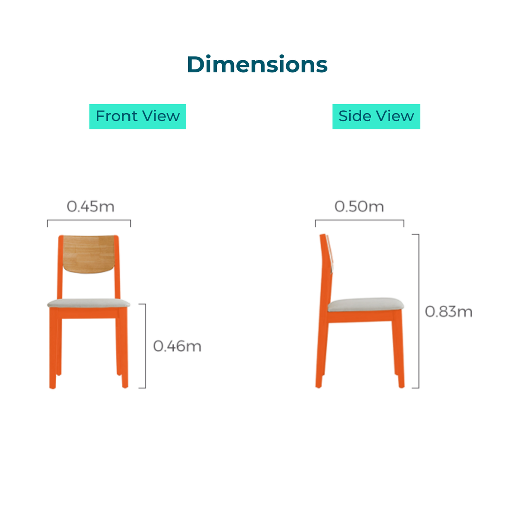 Miranda Solid Wood Dining Chair (2 pcs)