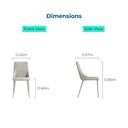 Quinten Light Gray Faux Leather Dining Chair (2 pcs)