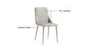 Quinten Light Gray Faux Leather Dining Chair (2 pcs)
