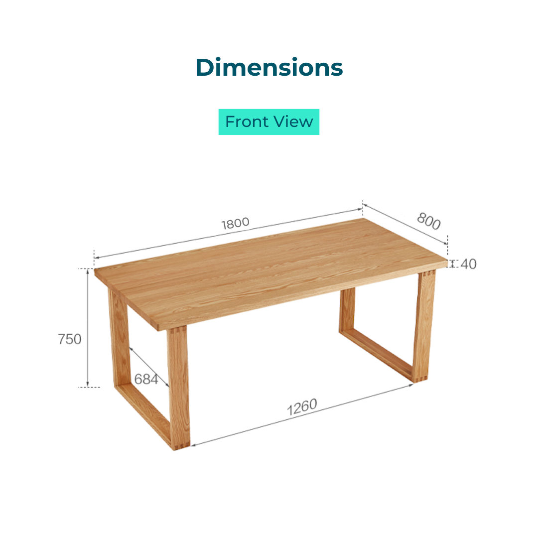 Sorelia Red Oak Dining Table Set