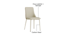Islene Beige Faux Leather Dining Chair (2 pcs)