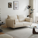 Steven White Scratch-Resistant Fabric 3-Seater Sofa