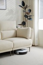 Steven White Scratch-Resistant Fabric 3-Seater Sofa