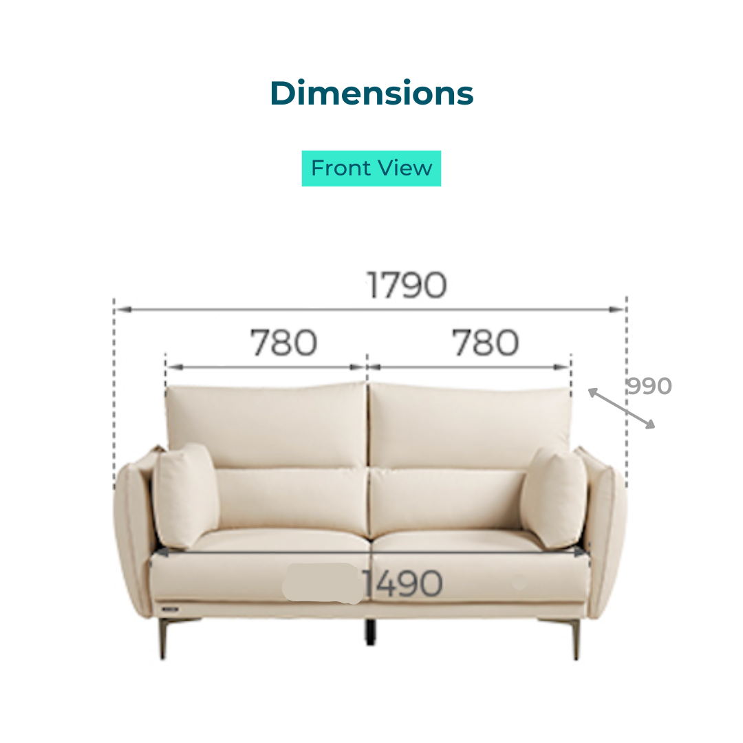 Steven White Scratch-Resistant Fabric 3-Seater Sofa