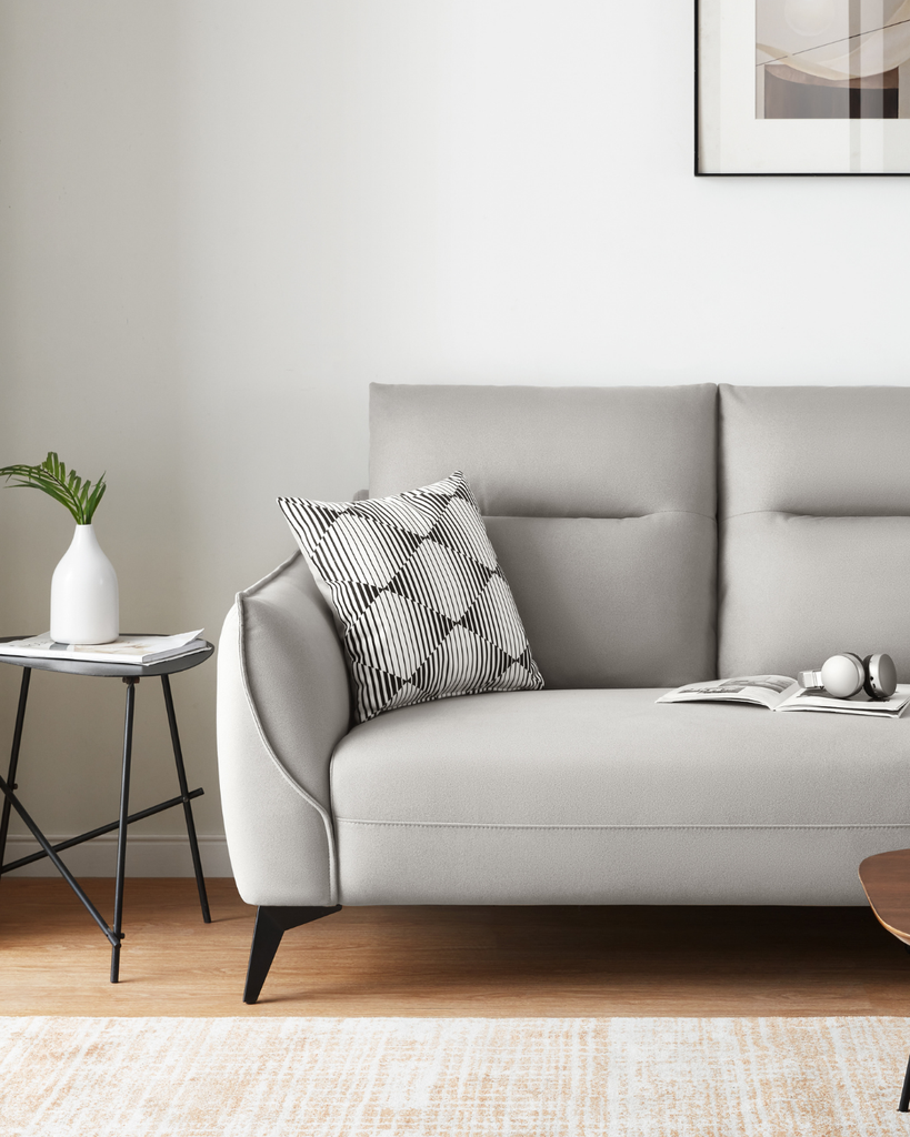 Stefan Smooth Fabric Sofa 