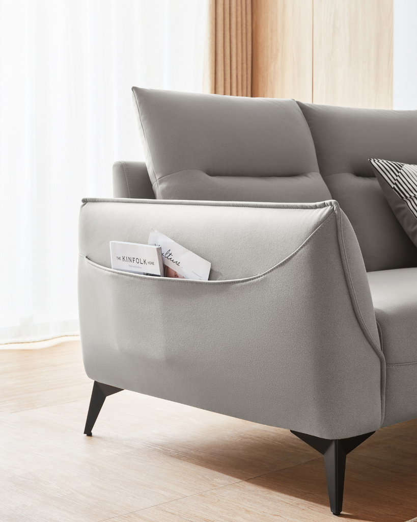 Stefan Smooth Fabric Sofa 