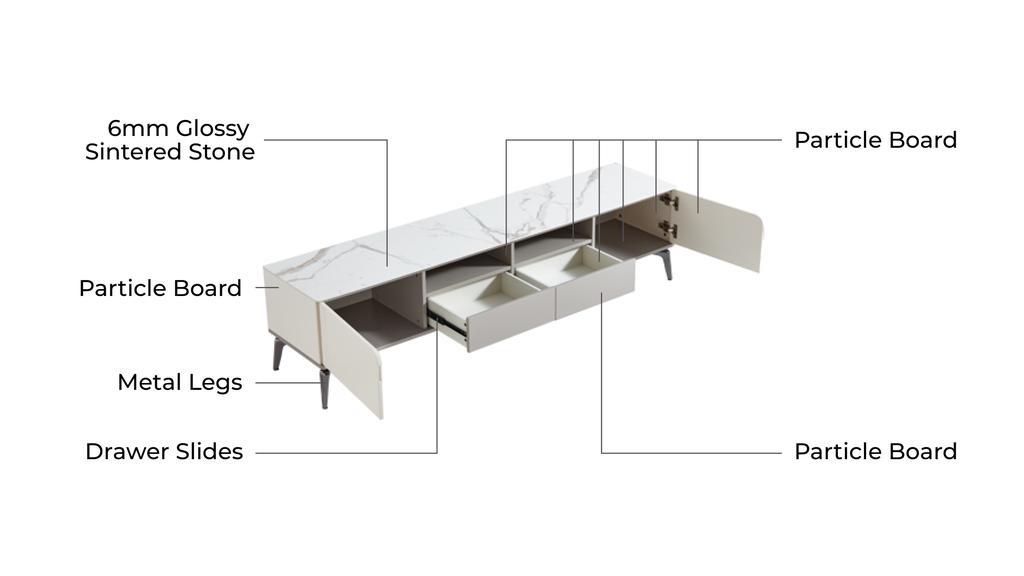Sidra Melamine TV Cabinet