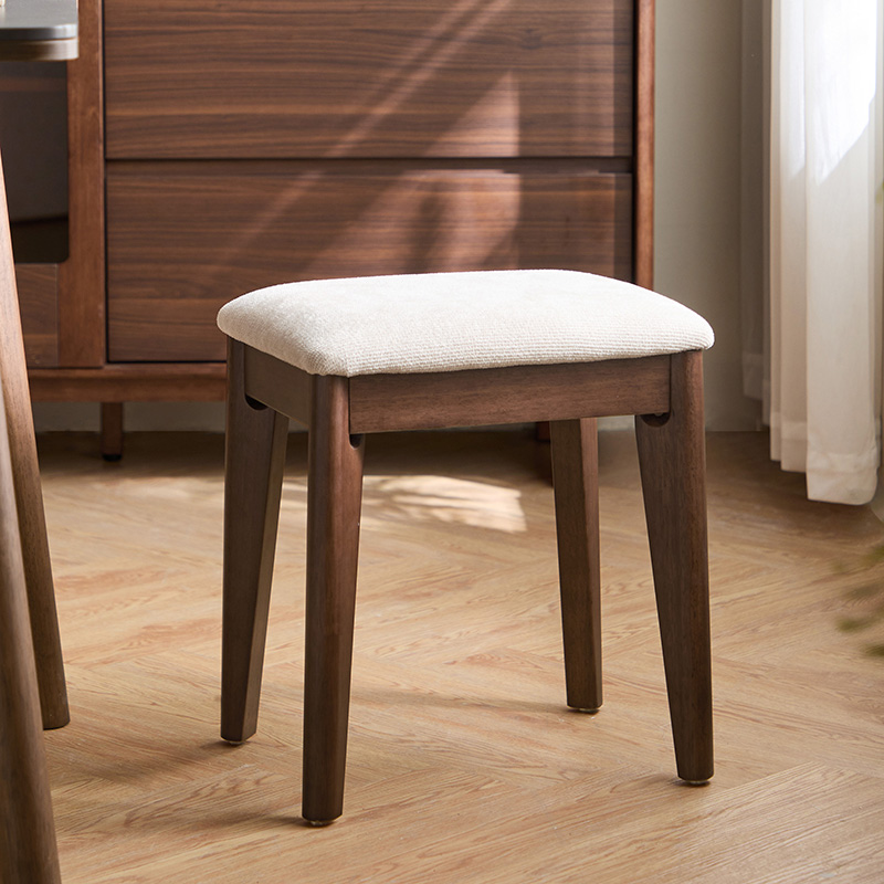 Stevie Solid Wood Dining Stool Chair (2pcs) 