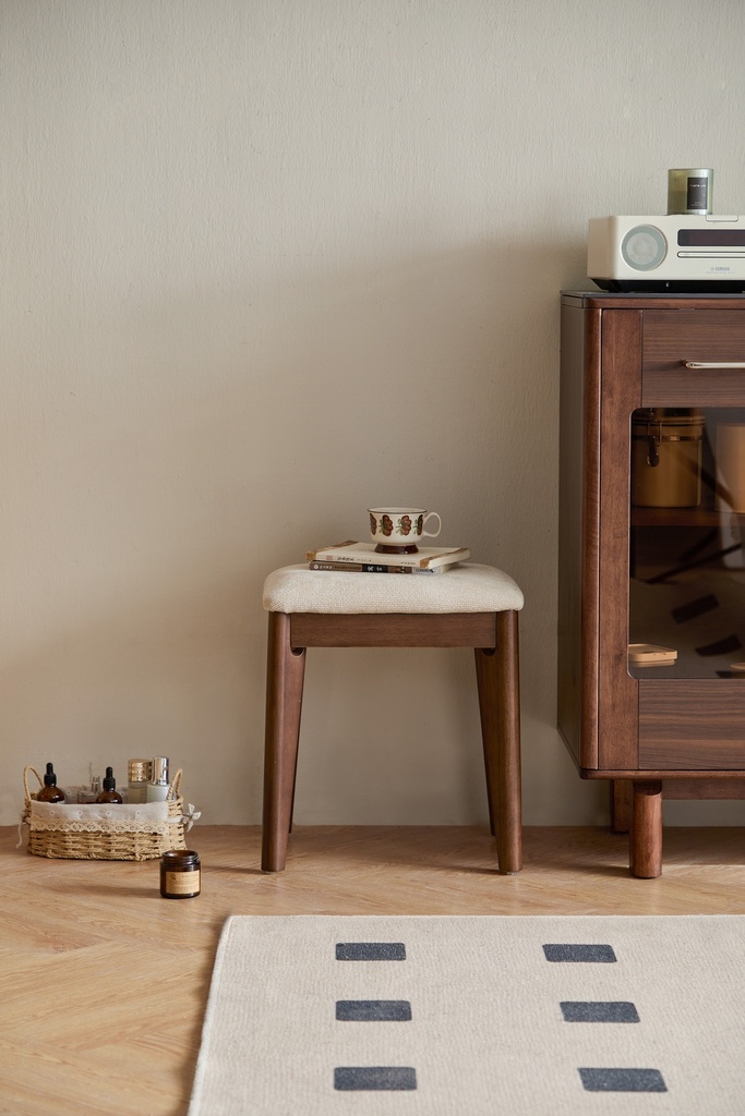 Stevie Solid Wood Dining Stool Chair (2pcs) 