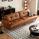 Nathan Brown Eco Leather Sofa