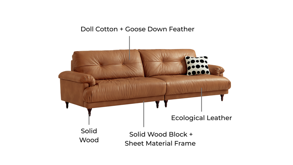 Nathan Brown Eco Leather Sofa