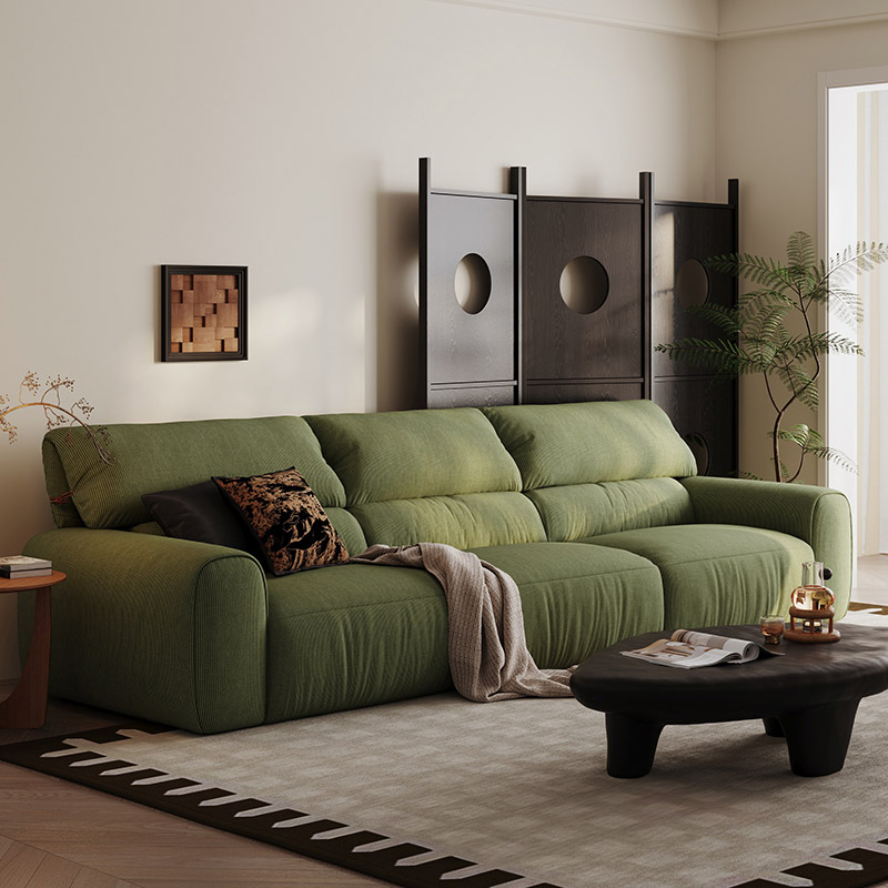 Nathanael Green Fabric Sofa 