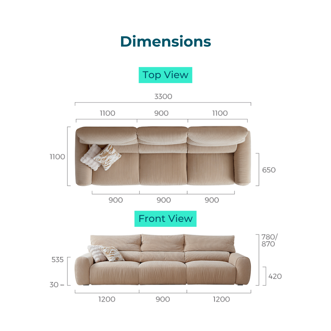 Nathanael Green Fabric Sofa 